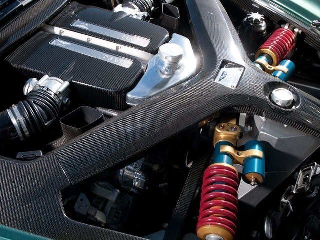 The engine bay of a glorious Aston, but what one?