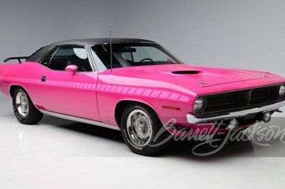Rare 'Moulin Rouge' pink Plymouth 'Cuda muscle car heading to auction