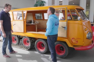 VW Looks Back At Quirky Bulli Versions, Including One Bus With Tracks