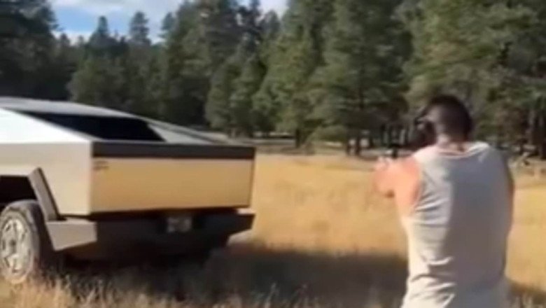 Smug Cybertruck owner gets instant karma when he sets out to prove it's bulletproof