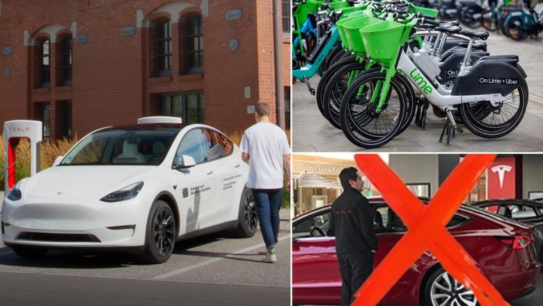 As easy as booking a Lime bike: Tesla opens 17 'Self-Serve' test drive centres that let customers try its EVs using only the app