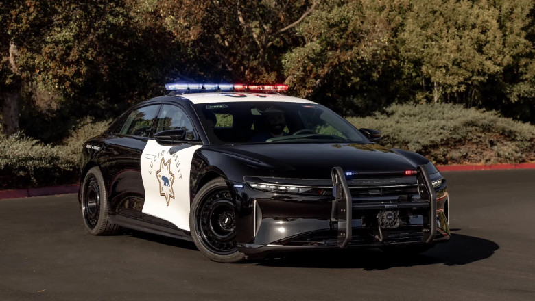 Lucid Air cop car tested by California Highway Patrol