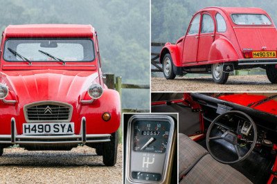 Barely-driven Citroen 2CV that a father hid from his daughter for 15 years before presenting it as a 21st birthday gift sells for £22,500