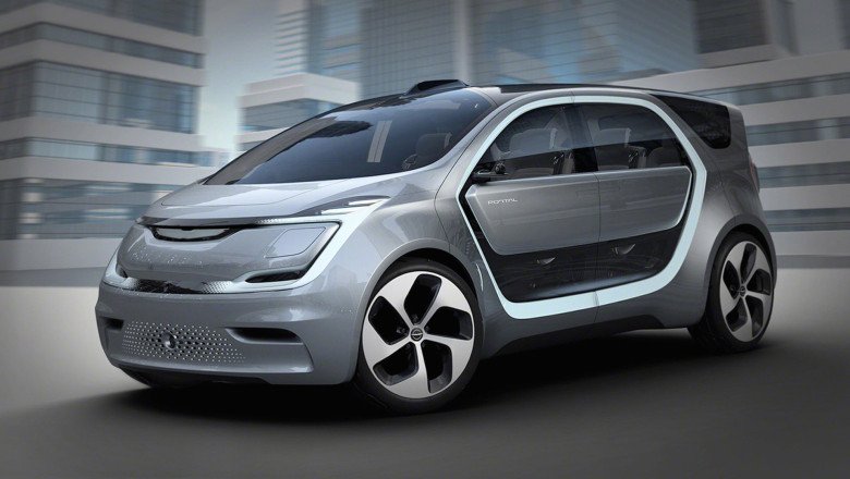 Electric Chrysler Pacifica minivan plays with flexible interior