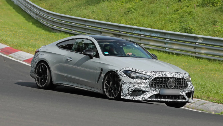 2026 Mercedes-AMG CLE 63 spied possibly testing V-8 engine