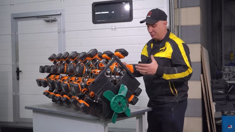 Before You Ask, Yes, You Can Power A Car With 50 Drills