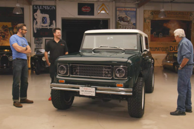 Joel McHale drops by Jay Leno's Garage with a custom Scout