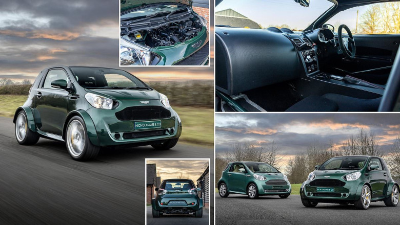The half a million pound Aston Martin - but where's the rest of it? Diminutive Cygnet city car with a V8 engine wedged under the bonnet is for sale