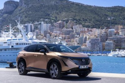 All-electric Nissan Ariya takes to the famous Monaco street circuit for its public driving debut