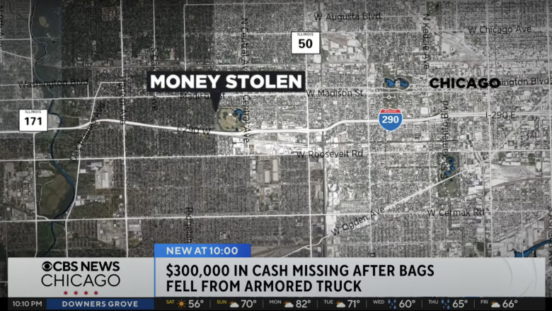 Crowd Declares 'Finders Keepers' After Bags Filled With Cash Fall From Armored Truck