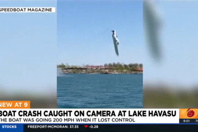 Speedboat Goes Airborne At 200 MPH On Lake Havasu, Both Drivers Survive With Minor Injuries