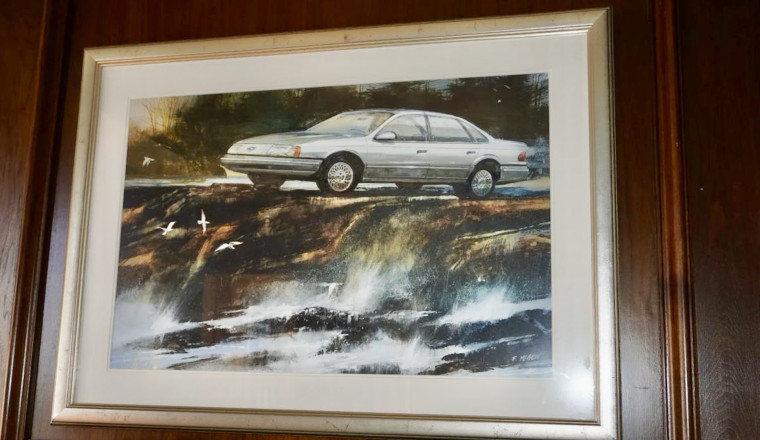 Former Ford CEO Had This Magnificent Taurus Painting Hanging in His Detroit Mansion