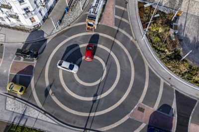 Is this the WORST roundabout? Despairing residents on 'woke' Isle of Man blast 'crazy' painted oval 'roundel' introduced as part of £26million revamp and insist it is a 'deathtrap'