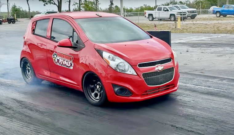 This Big-Block V8-Powered Chevy Spark Ran a 9.99-Second Quarter Mile