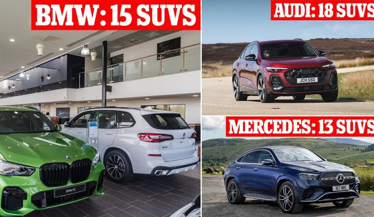 Half of new cars in showrooms are now SUVs as drivers are pushed into buying bigger vehicles