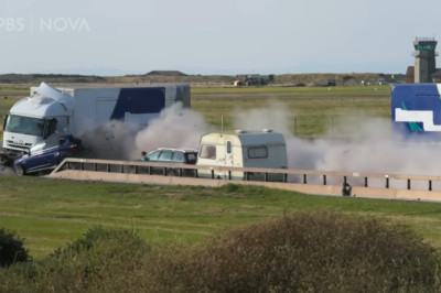 Watch The First Ever Multi-Car Pileup Crash Test