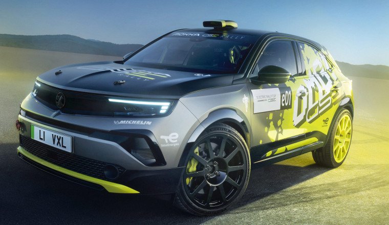 The electric Vauxhall Mokka GSE is ready to go rallying