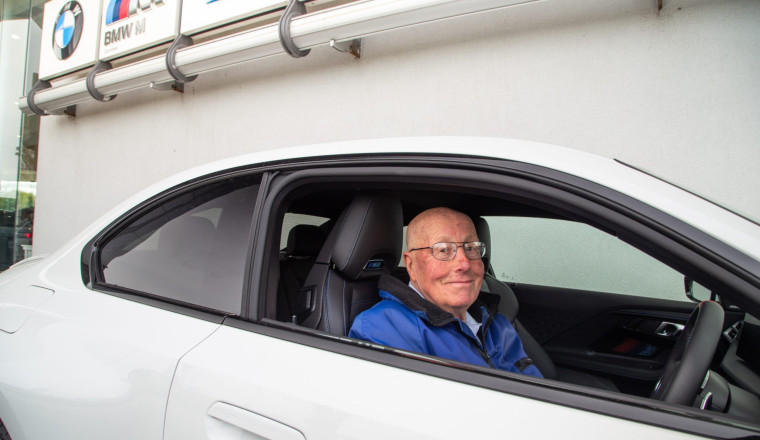 Meet the pensioner who refuses to slow down as he collects latest high performance BMW
