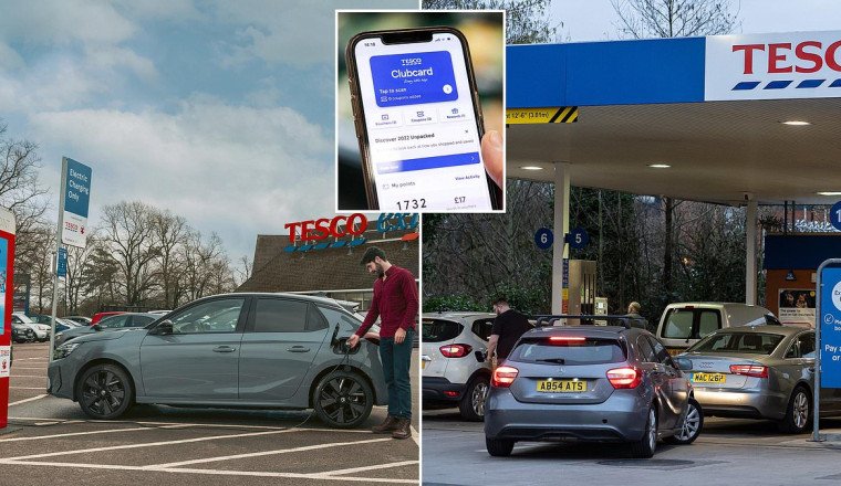 EV owners can now earn Clubcard points charging at Tesco - is it a better deal than drivers get filling up with petrol?