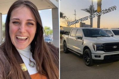 Woman Walks Up to a Brand-New Ford Lariat. Then She Learns it has a New 'Luxury' Feature