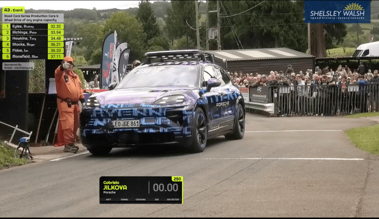 Porsche Secretly Entered the 2027 Cayenne EV in a Hill Climb, and It Set a Record