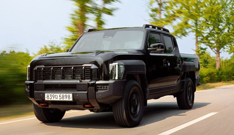 We drive a new pick-up truck from...Kia