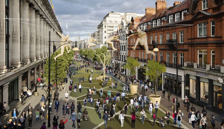 World famous Oxford Street to close to cars: Sadiq Khan insists public backs £150m scheme - despite fears it will become crime hotspot