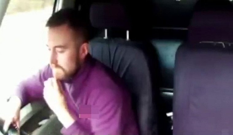Shocking moment van driver distracted by his phone smashed into a broken down car - causing life-changing injuries