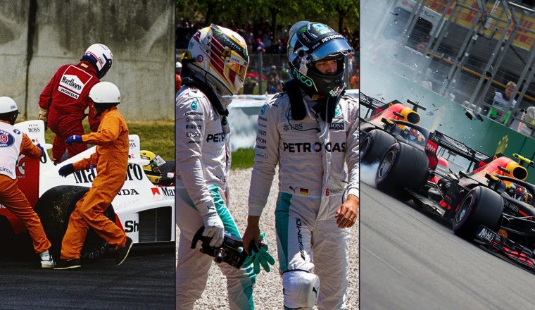 12 of the most dramatic team mate clashes on track