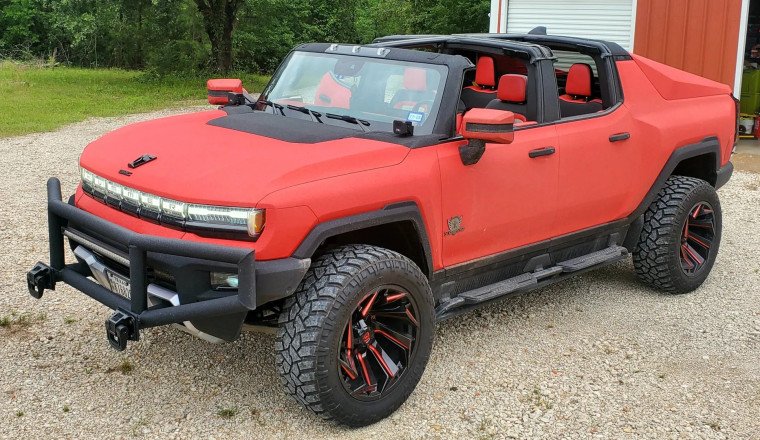 Barely Driven, Very Red Apocalypse Hummer EV Seeks New Home