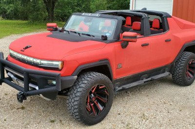 Barely Driven, Very Red Apocalypse Hummer EV Seeks New Home