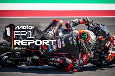 Bezzecchi and Acosta set identical lap times, Aprilia and KTM lead Mugello FP1