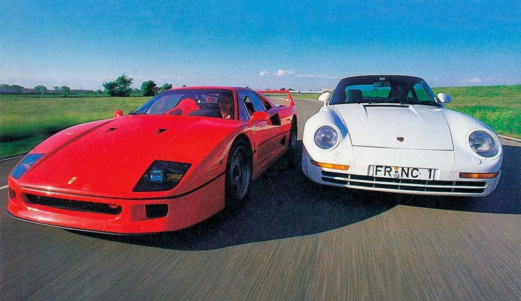 Eighties excess: Ferrari F40 meets Porsche 959