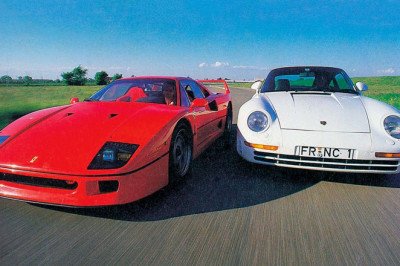 Eighties excess: Ferrari F40 meets Porsche 959