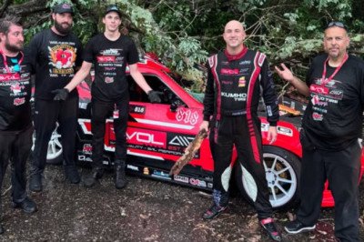 Formula D Car Taken Out by New Jersey Storm