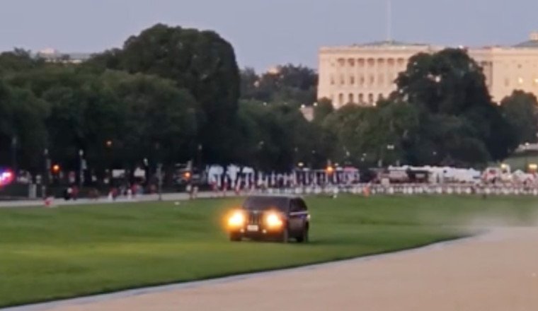 Guy Drives On National Mall After Letting Intrusive Thoughts Win