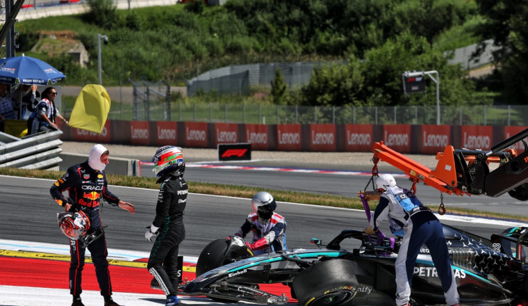 Antonelli penalised for taking Verstappen out of Austrian GP