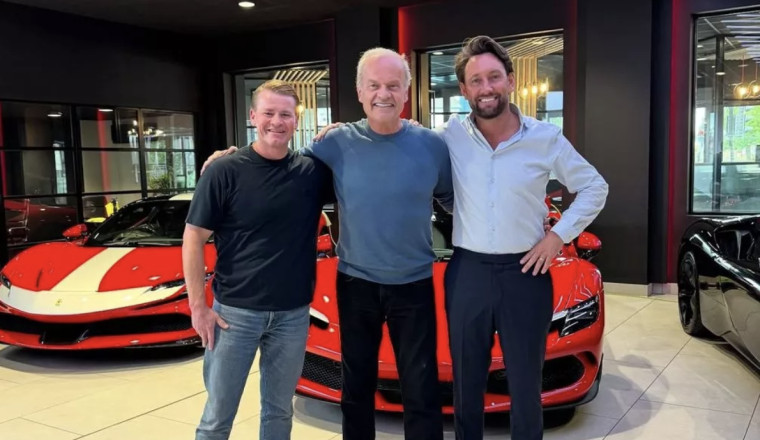 TV star Kelsey Grammer snapped in North East supercar showroom Acklam Cars