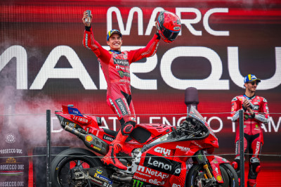Marquez beats Bezzecchi to level Agostini in dramatic Dutch GP