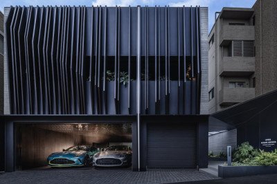 The house Aston Martin built: British car firm unveils luxury Tokyo mansion... with a lavish garage