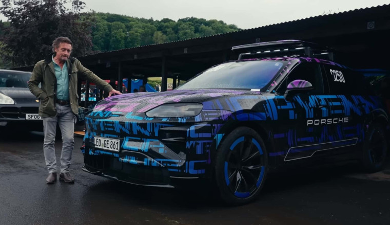 Richard Hammond Tackles Hill Climb in The Electric Porsche Cayenne