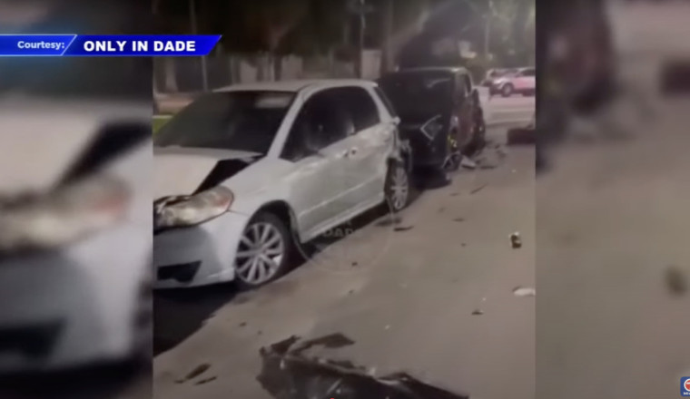 Florida Tesla Cybertruck Driver, Allegedly Racing Lamborghini Urus, Hits 8 Parked Cars Because Of Course