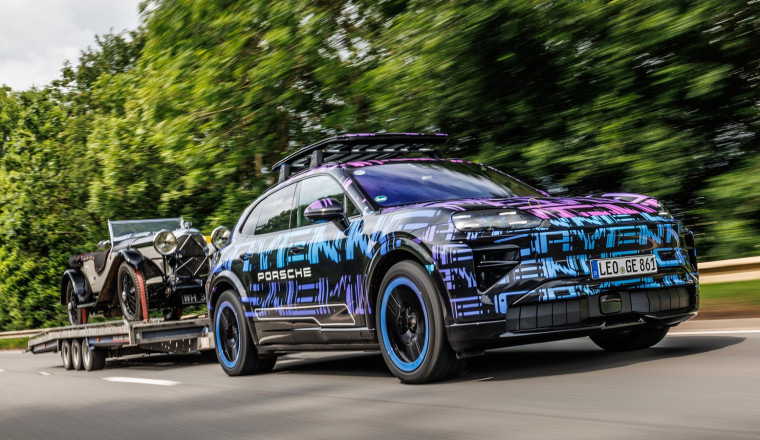 Porsche Cayenne Electric Will Be Able To Tow More Than 7,700 Pounds, And Prototypes Are Winning Hill Climbs