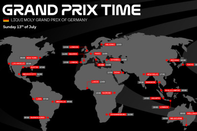 TIME SCHEDULE: Liqui Moly Grand Prix of Germany