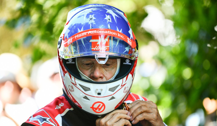 Gene Haas drives one of his own F1 cars