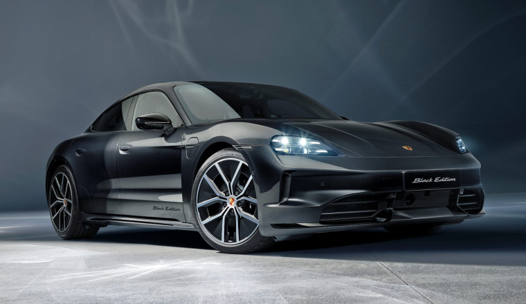 Porsche Taycan and Cayenne Black Editions debut at Goodwood