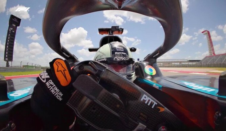 Brad Pitt's full onboard lap in Lando Norris' McLaren MCL60