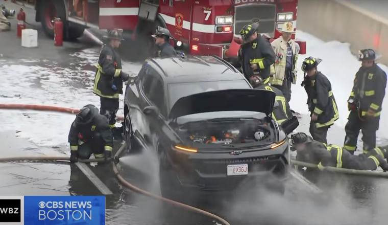 Road Debris Causes Chevrolet Equinox EV Battery Fire, Boston Traffic Mayhem Ensues