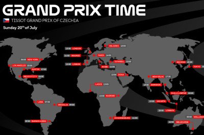 TIME SCHEDULE: Tissot Grand Prix of Czechia