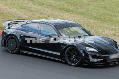 Spied: Porsche Taycan Turbo Weissach Running Aero Wheels and GT3 Fender Vents